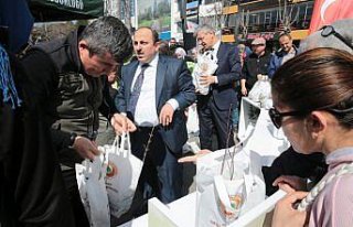 Bolu'da vatandaşlara fidan dağıtıldı