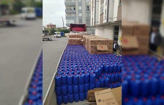 Samsun'da 36 bin 280 litre sahte bulaşık deterjanı...