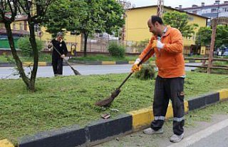 Arhavi'de çevre düzenleme çalışmaları devam...