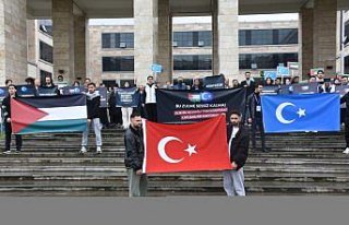 Bartın'da üniversite öğrencileri Filistin'e...