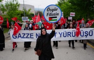 Düzce'de üniversite öğrencileri Filistin'e...