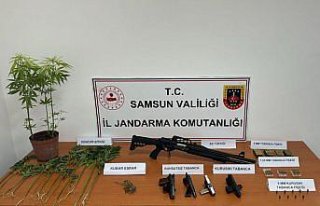 Samsun'da uyuşturucu ve silah operasyonunda...