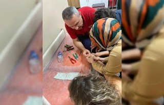 Zonguldak'ta parmağına yüzük sıkışan kadını...