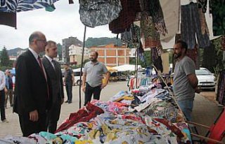 Giresun Valisi Serdengeçti, Güce'yi ziyaret...