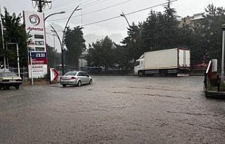 Güresun'da yağış etkili oldu