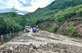 Ordu'nun İkizce ilçesinde şiddetli yağış...