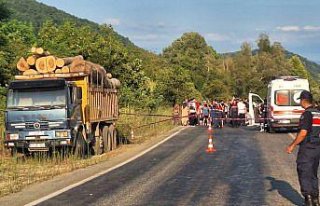 Zonguldak'ta kamyonun çarptığı elektrikli...