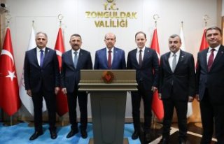 KKTC Cumhurbaşkanı Tatar, Zonguldak'ta ziyaretlerde...