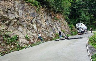 Trabzon'da yol yapım ve bakım çalışmaları...