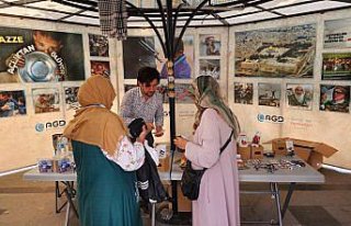 Amasya'da Gazze Dayanışma Çadırı kuruldu