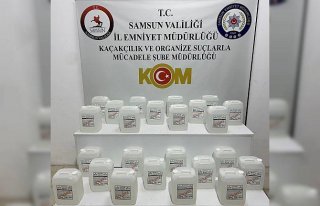 Samsun'da 120 litre etil alkol ele geçirildi