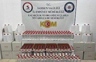 Samsun'da bin litre etil alkol ele geçirildi,...