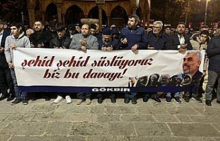 Amasya'da Yahya Sinvar için gıyabi cenaze namazı...