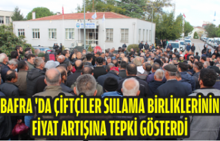 Bafra 'da çiftçiler sulama birliklerinin fiyat...