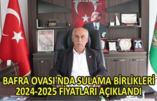 Bafra Ovası'nda sulama birlikleri 2024-2025...