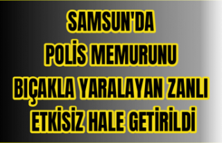 Samsun'da polis memurunu bıçakla yaralayan...