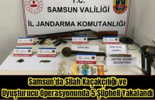 Sam­sun'da silah ka­çak­çı­lı­ğı ve...