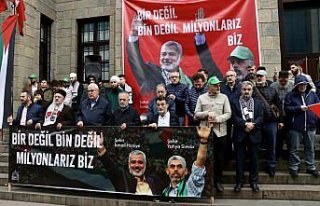 Trabzon'da Filistin'e destek yürüyüşü...