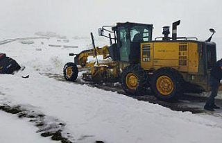 Trabzon'un yüksek kesimlerinde karla mücadele...