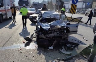 Amasya'da 2 kişinin yaralandığı trafik kazası...