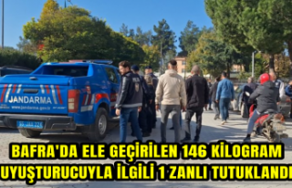 Bafra'da ele geçirilen 146 kilogram uyuşturucuyla...