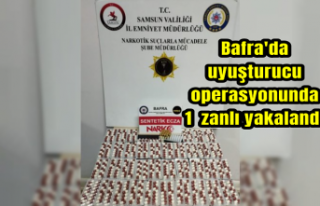 Bafra'da uyuşturucu operasyonunda 1 zanlı yakalandı