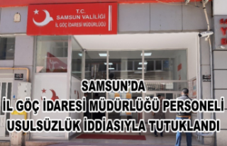 Samsun'da İl Göç İdaresi Müdürlüğü personeli...