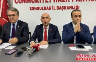 CHP'li Demir ve Karatepe, Zonguldak'ta basın...