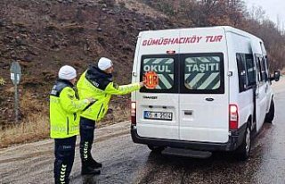 Gümüşhacıköy’de öğrenci servisleri denetlendi