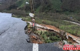 Rize'de yağışın ardından heyelan oluştu