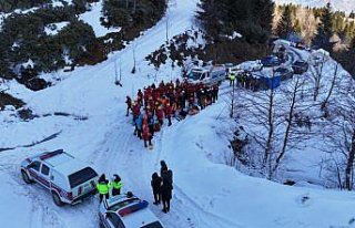 Giresun'da çığ tatbikatı yapıldı