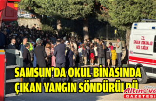 Samsun'da okul binasında çıkan yangın söndürüldü