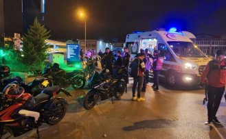 Bafra'da devrilen motosikletin sürücüsü yaralandı