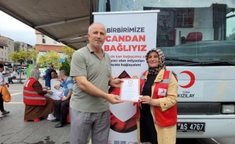 Samsun'da imam Hüseyin Yılmaz, 13. kez kan bağışı yaptı