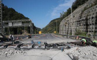 Bolu Dağı Tüneli'nde heyelan riskini ortadan kaldıracak çalışmalar sürüyor