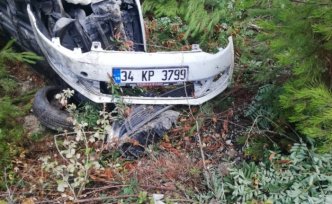 Kastamonu'da devrilen otomobildeki 2 kişi yaralandı