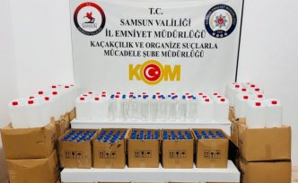 Samsun'da 1 ton etil alkol ele geçirildi