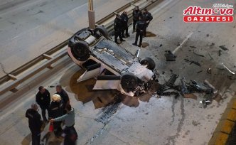 Tokat'ta alt geçide düşen otomobilin sürücüsü yaralandı