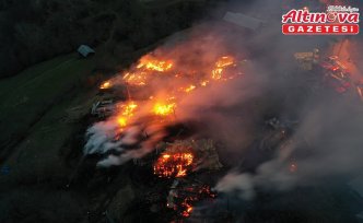 Kastamonu'da çıkan yangında 3 ev, 6 ahır, 9 samanlık, 2 ambar zarar gördü