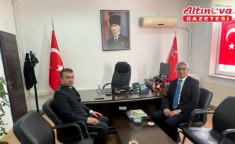 Pazar Belediye Başkan Pervanlar, İlçe Emniyet Amiri Albayrak'ı ziyaret etti