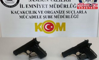 Samsun'da 2 ruhsatsız tabanca ele geçirildi