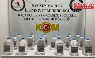 Samsun'da 90 litre etil alkol ele geçirildi