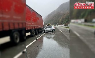 Artvin'de park halindeki tıra çarpan otomobildeki 2 kişi öldü