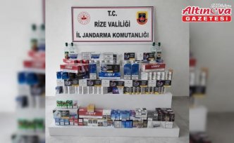 Rize'de kaçak içki ve sigara operasyonu