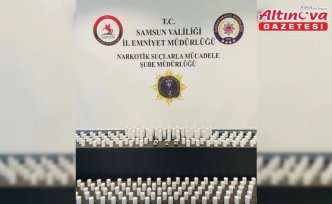 Samsun'da 9 bin 308 sentetik ecza ele geçirildi