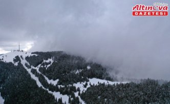 Ilgaz Dağı'nda sis havadan görüntülendi