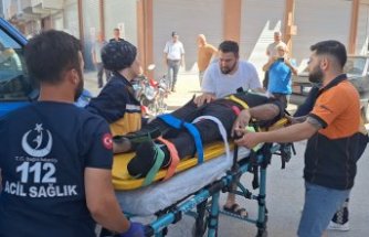 Bafra'da kamyonetle çarpışan motosikletin sürücüsü yaralandı