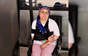 Samsun'da yorgun merminin isabet ettiği kadın yaralandı