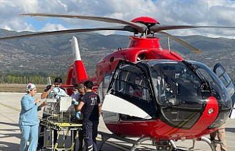 Tokat'ta 22 günlük bebek ambulans helikopterle Ankara'ya sevk edildi