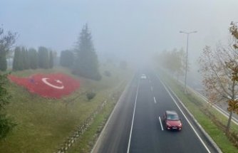 Anadolu Otoyolu'nun Düzce kesiminde sis görüş mesafesini düşürdü